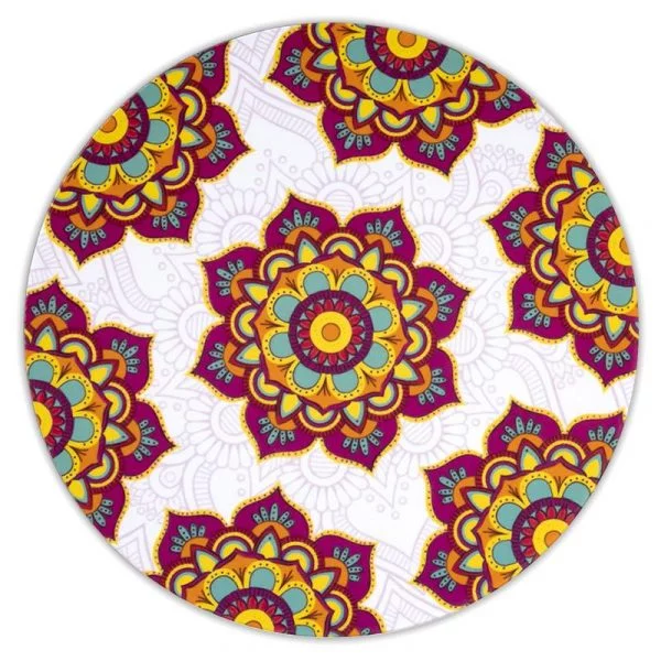 Mandala onderzetters rond rood set van 6