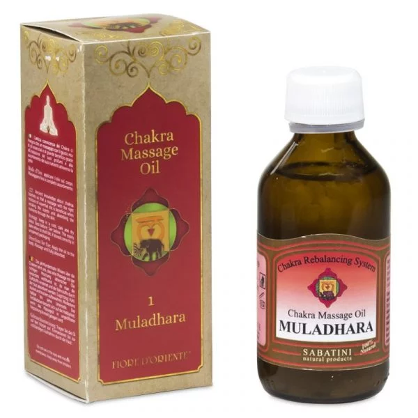 Massageolie 1e chakra Muladhara -- 100ml