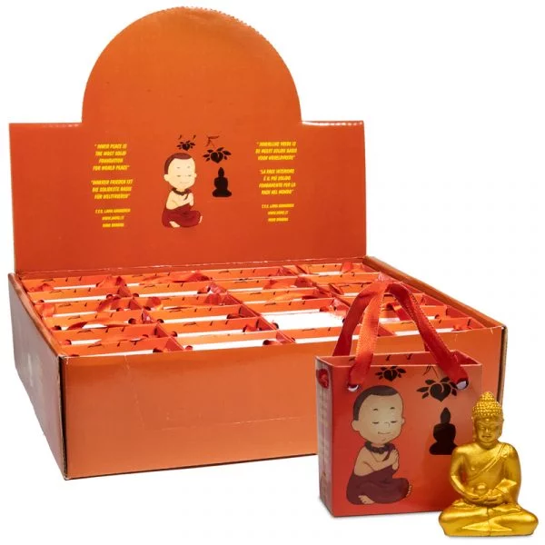 Meditatie Boeddha in geschenktasje -- 5.3 cm