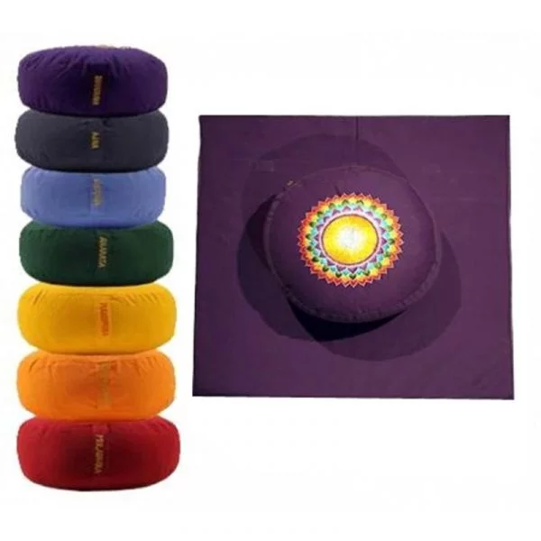 Meditatie SET violet 7e chakra -- 65x65x5 cm