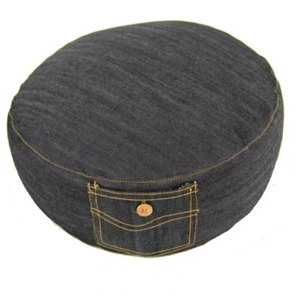Meditatiekussen jeans donker -- 33x17 cm