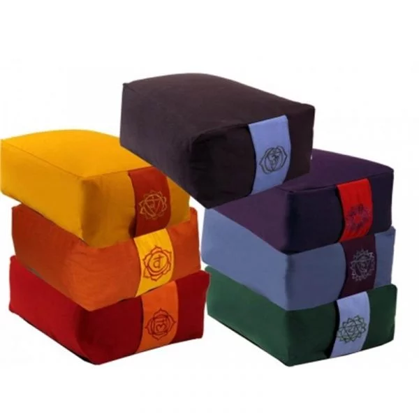 Meditatiekussens SET 7 chakra's -- 38x28x13 cm