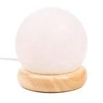 Mini Mood zoutlampje bol wit USB + LED -- 450 g; 9 cm