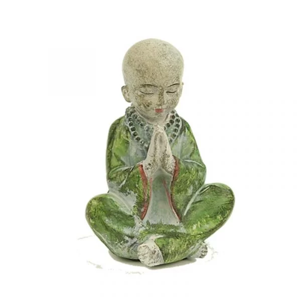 Monnikje biddend voor vrede -- 194 g; 9x7x12 cm