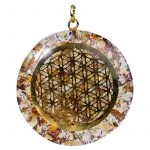 Orgoniet hanger bloem des levens citrien -- 4 cm