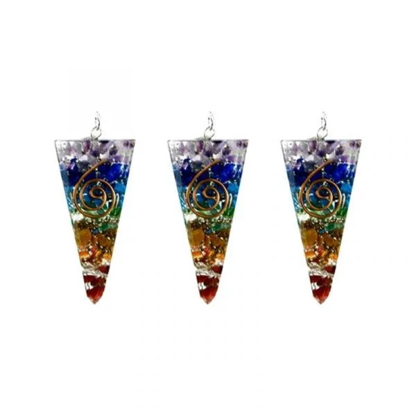 Orgoniet hanger pegelvormig meerkleurig -- 5 cm