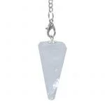 Pendel bergkristal & chakraketting -- 16 g; 3-4 cm