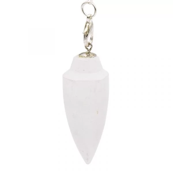 Pendel seleniet druppelvormig + chakra ketting -- 22 g; 4 cm