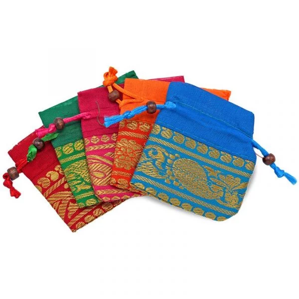 Pendeltasje brokaat vierkant -- 8.5x8.5 cm