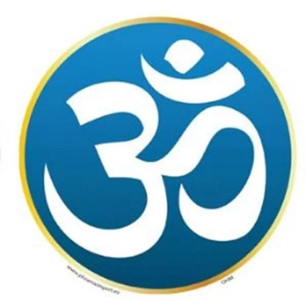 Raamsticker OHM symbool blauw -- 10.5 cm