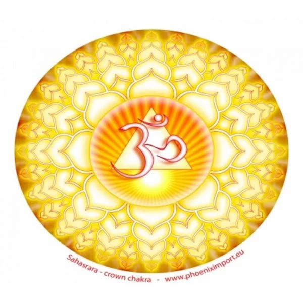 Raamsticker Sahasrara kruinchakra -- 10.5 cm
