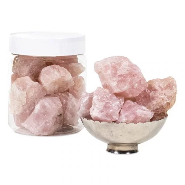 Rozenkwarts chips M in pot -- 600 g; 2.5-4 cm