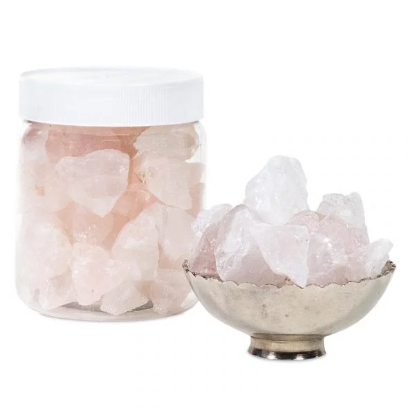 Rozenkwarts chips S in pot -- 650 g; 1.5-3 cm