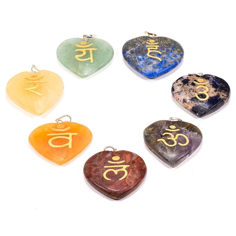 SET-7-chakra-hangers-met-sanskriet-letters-3.5-cm SET 7 chakra hangers met sanskriet letters -- 3.5 cm