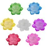 Set van 7 Sfeerlichten Lotus glas -- 5.5x12 cm