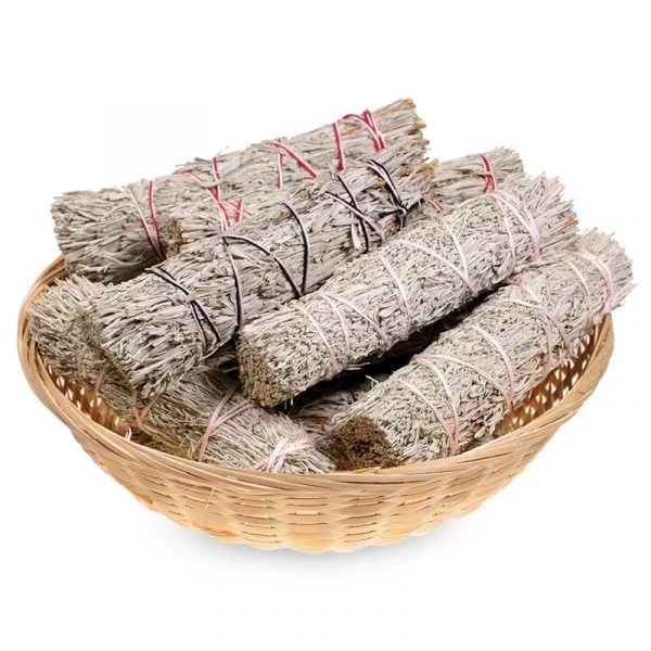 Shasta Sage Smudge S per 12 in mandje -- 11x3 cm