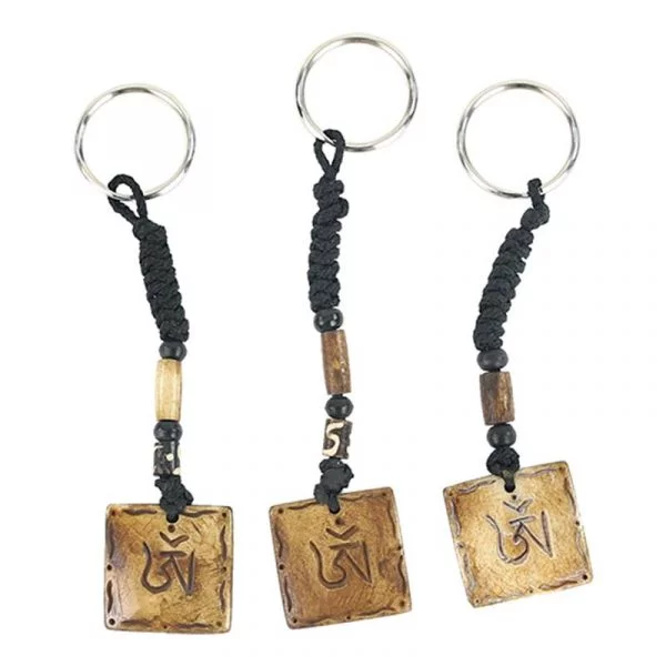 Sleutelhanger Ohm bruin -- 12 cm