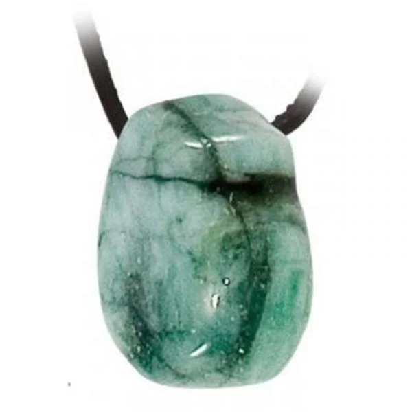 Smaragd A trommelsteen hanger geboord -- 2.5-3.5 cm