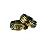Spinning ring Om Mani Padme Hum maat 6