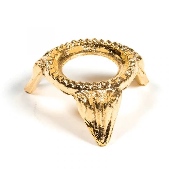 Standaard voor edelsteenbollen goudkleur -- 20 gr