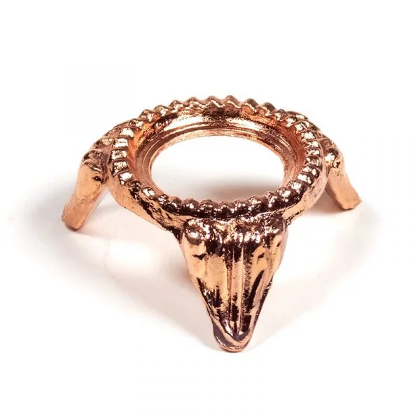 Standaard voor edelsteenbollen koperkleur -- 20 gr