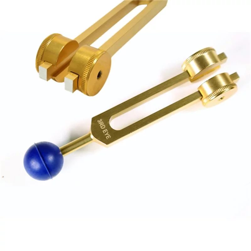 Stemvork-6e-chakra-goudkleurig Stemvork 6e chakra goudkleurig