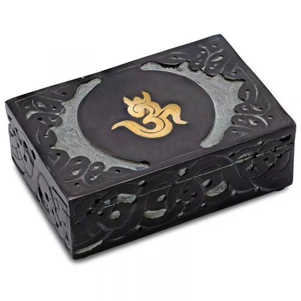 Tarotdoos OHM zeepsteen -- 15x10 cm