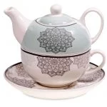 Tea for One Mandala grijs
