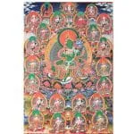 Thangka reproductie 21 Tara's -- 100x60 cm