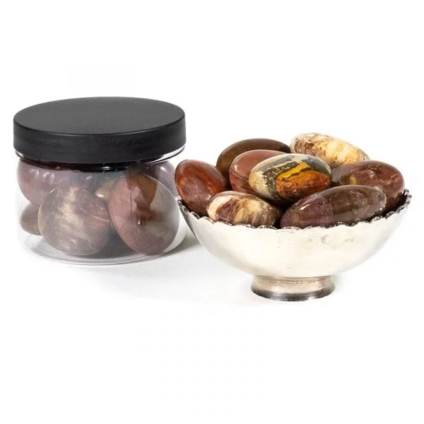 Versteend hout AA kwaliteit trommelstenen -- 200 g