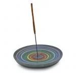 Wierookbrander zwart zeepsteen Regenboog -- 10 cm