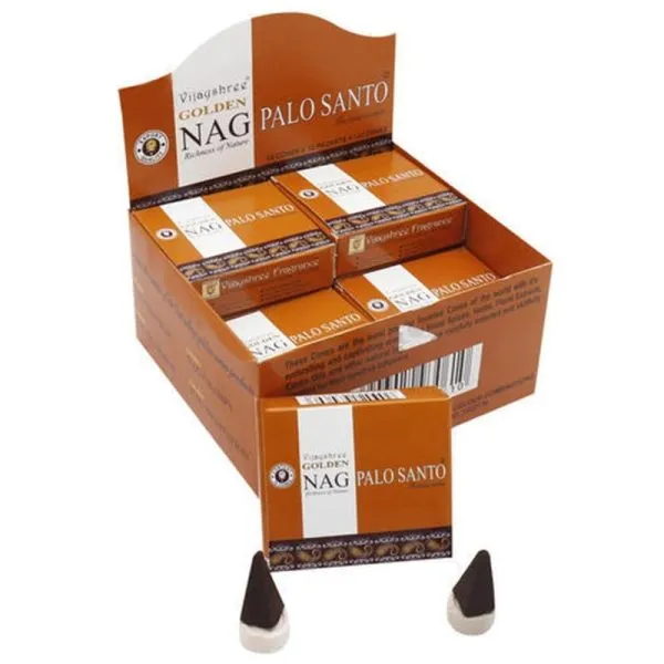 Wierookkegels Golden Nag Palo Santo -- 20gr