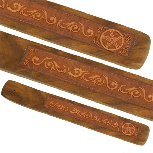 Wierookplankje pentagram -- 25x4 cm