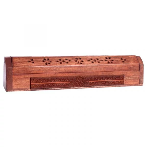 Wierookstokjes brander/ bewaardoos Bloem des Levens -- 31x5.