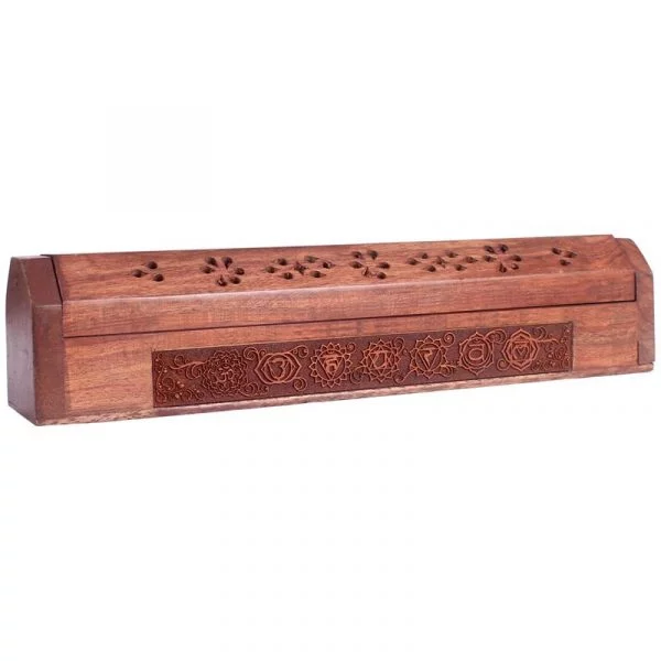 Wierookstokjes brander en bewaardoos 7 chakras -- 31x5.5x6 c