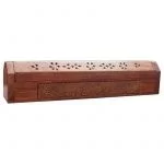 Wierookstokjes brander en bewaardoos lotus -- 31x5.5x6 cm