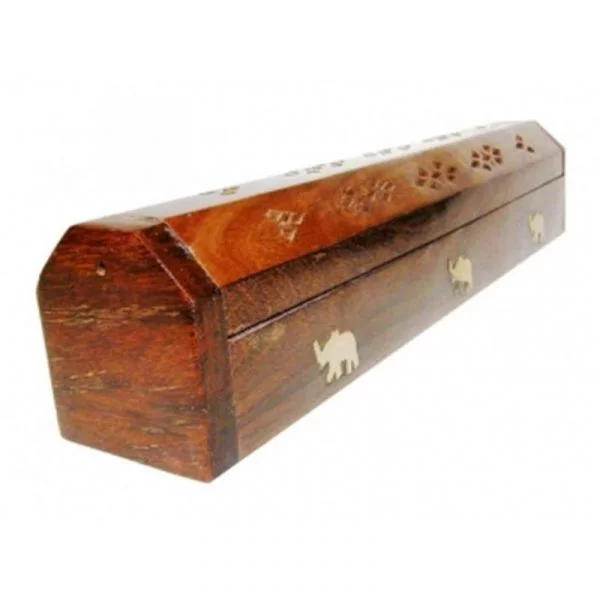 Wierookstokjes brander en bewaardoos olifanten -- 30 cm