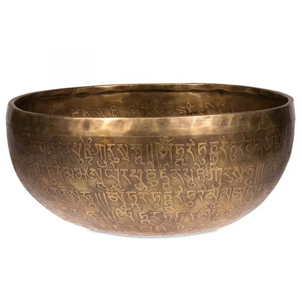 Witte Tara Boeddha klankschaal -- 2150-2350 g; 28 cm