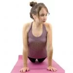 Yoga top 'Bloem des Levens' aubergine S