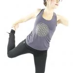 Yoga top 'Bloem des Levens' donker grijs M