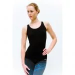 Yoga top Chaturanga bamboe naadloos zwart S-M