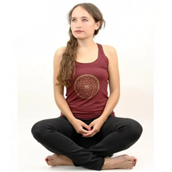 Yoga top 'Yantra' bordeaux S