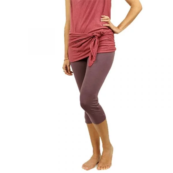 Yogabroek aubergine L