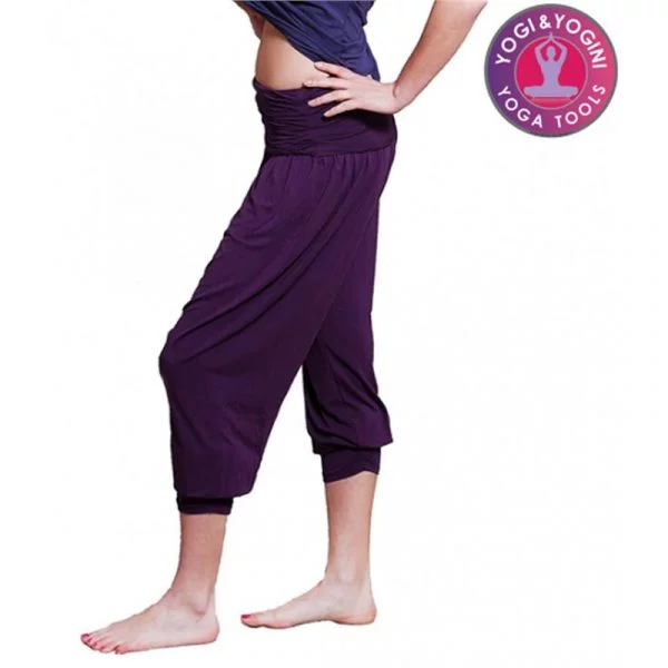 Yogabroek comfort flow paars S-M