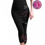 Yogabroek lotus capri rok naadloos zwart M-L