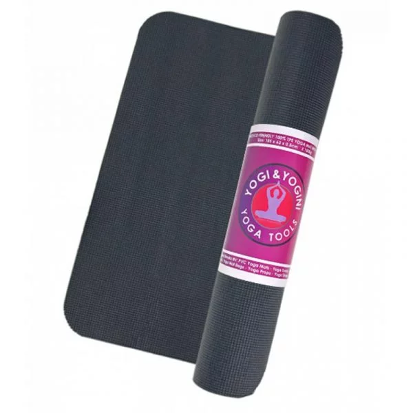 Yogi & Yogini yogamat zwart -- 1250 g; 63x185x0.5 cm