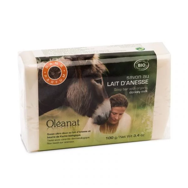 Zeep met ezelinnenmelk ongeparfumeerd BIO -- 100 g