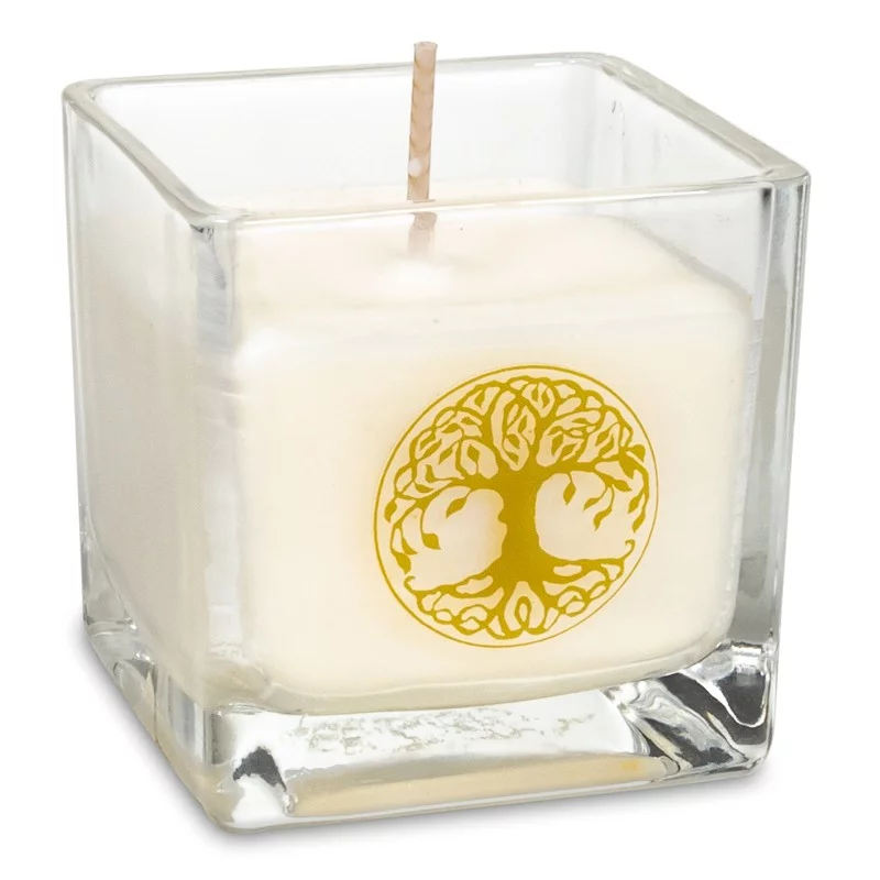 12334 Koolzaadwas ecologische geurkaars Levensboom -- 6x6x6cm - Afbeelding 1
