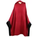Meditatie poncho fleece bordeaux