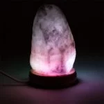 Mini Mood zoutlampje wit ruw USB + LED -- 600 g; 9 cm - Afbeelding 3